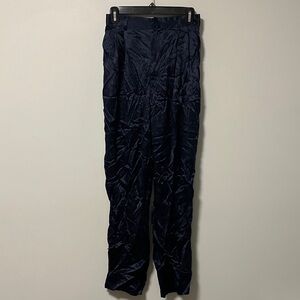 NWT Vintage Linda Allard for Ellen Tracy 100% Silk Navy Pants